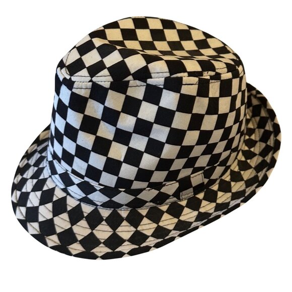 Empire Trading Black & White Hat Check Pattern Polyester Unisex Adults S/M-READ - Picture 5 of 12